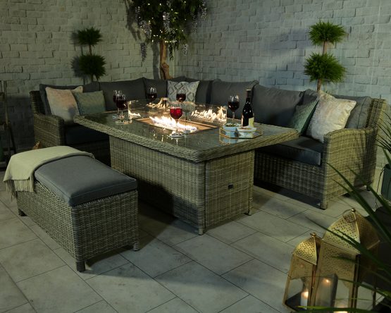 fire pit table rattan