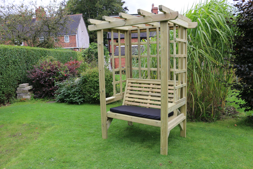 Beatrice Trellis Arbour - 2 Seats Wooden Garden Furniture Bench BA101