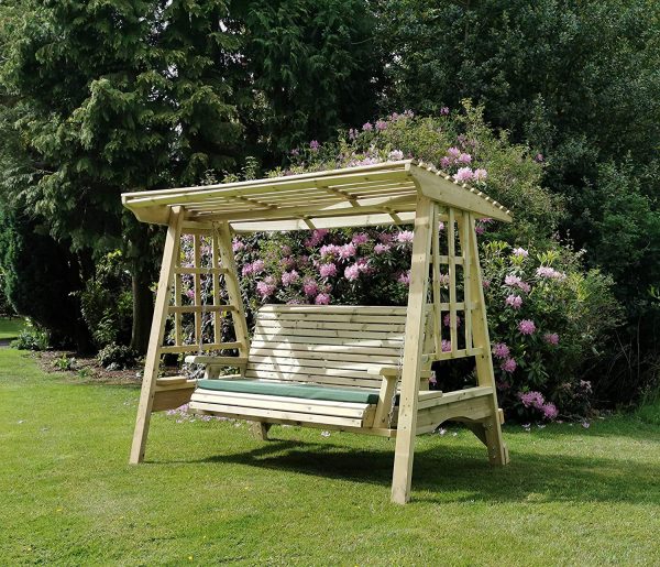 The Antoinette Garden Swing With 3, Wooden Garden Swing Chair 3 Seater