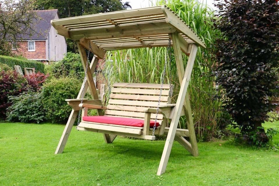 Jasmin Wooden Garden Swing Sits 2 Adults Outdoor Furniture For