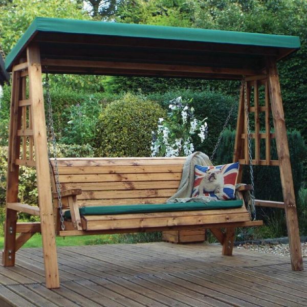 Dorset Garden Swing Sits 3 S, Wooden Garden Swing Chair 3 Seater