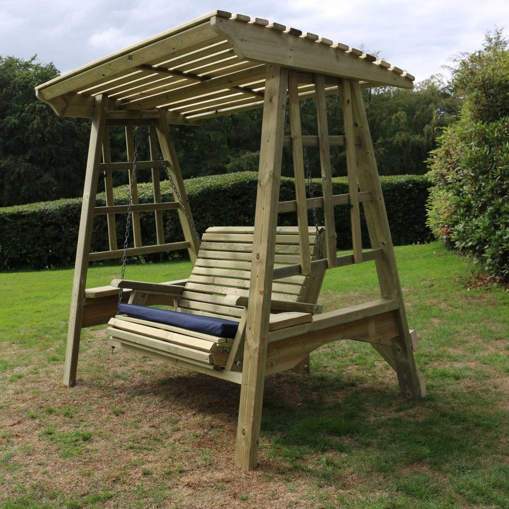 Antoinette Wooden Garden Swing Sits 2 Adults - Leeds Outdoor furniture