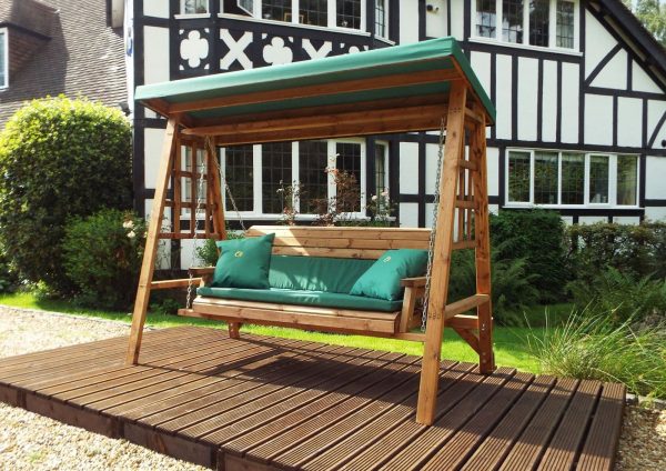 Dorset Garden Swing Sits 3 S, 3 Seater Garden Swing With Shade