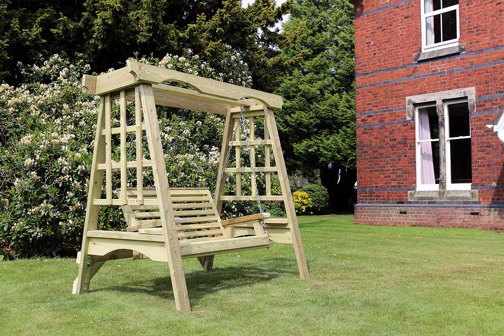 Cottage Garden Wooden Swing 2 Seater SW103 cottage wooden swing