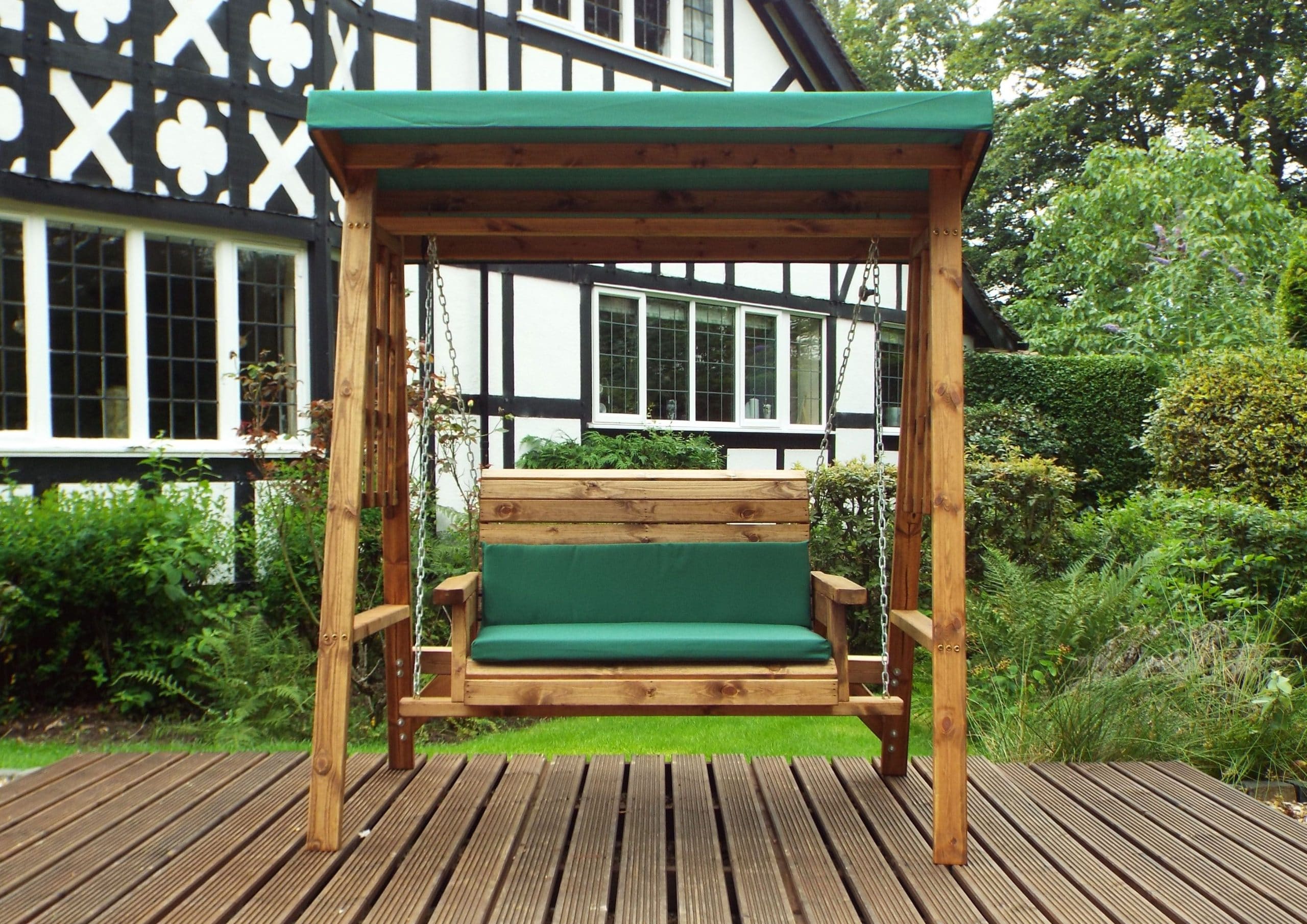 Dorset Wooden 2 seat Garden Swing green Charles Taylor furniture